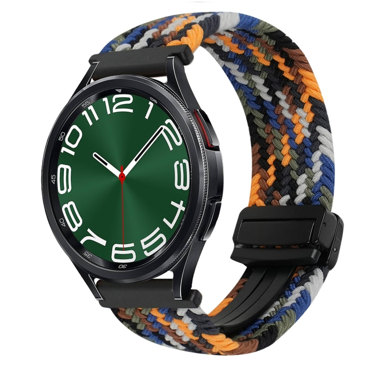 20mmマグネットバックル編み込み時計ベルト、Samsung Galaxy Watch FE 40mm用、Samsung Galaxy Watch 6 Classic用