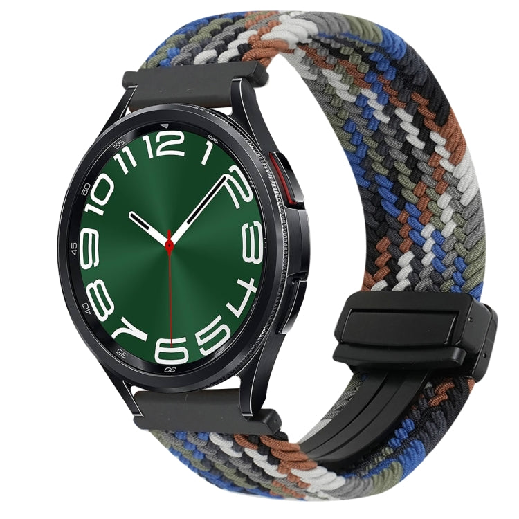 20mmマグネットバックル編み込み時計ベルト、Samsung Galaxy Watch FE 40mm用、Samsung Galaxy Watch 6 Classic用