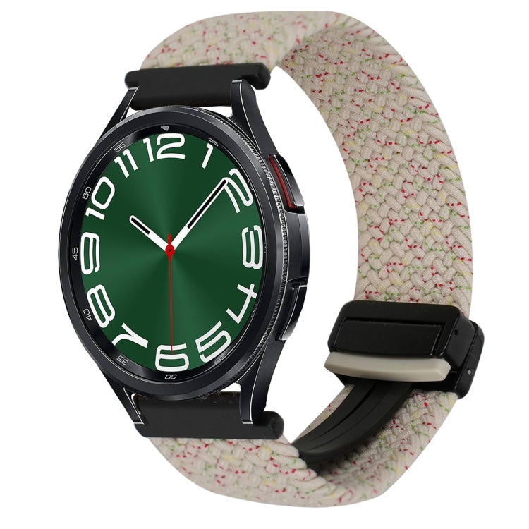 20mmマグネットバックル編み込み時計ベルト、Samsung Galaxy Watch FE 40mm用、Samsung Galaxy Watch 6 Classic用