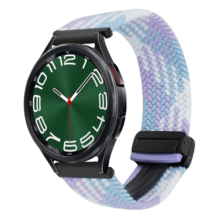 20mmマグネットバックル編み込み時計ベルト、Samsung Galaxy Watch FE 40mm用、Samsung Galaxy Watch 6 Classic用