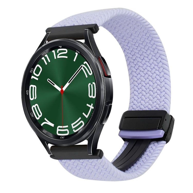 20mmマグネットバックル編み込み時計ベルト、Samsung Galaxy Watch FE 40mm用、Samsung Galaxy Watch 6 Classic用