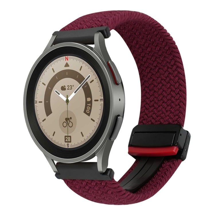 20mmマグネットバックル編み込み時計ベルト、Samsung Galaxy Watch 5 Pro用、Samsung Gear Sport用