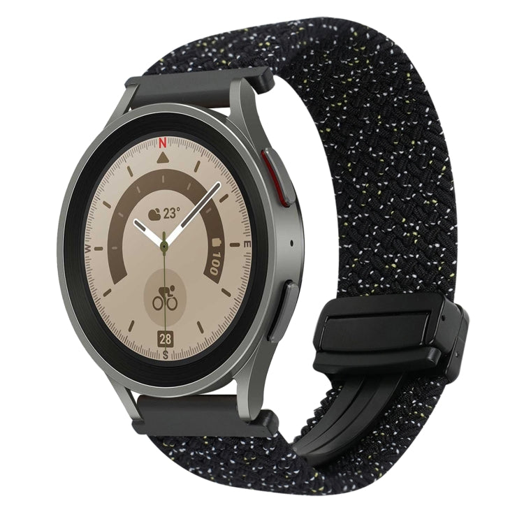 20mmマグネットバックル編み込み時計ベルト、Samsung Galaxy Watch 5 Pro用、Samsung Gear Sport用