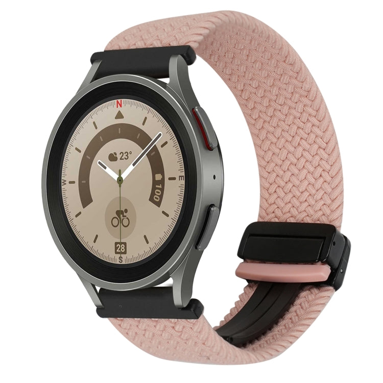 20mmマグネットバックル編み込み時計ベルト、Samsung Galaxy Watch 5 Pro用、Samsung Gear Sport用