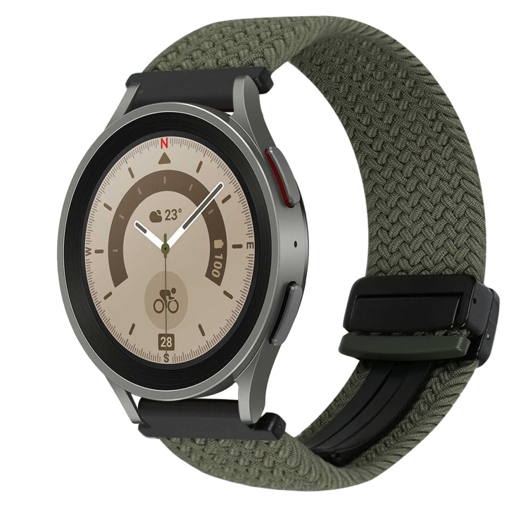 20mmマグネットバックル編み込み時計ベルト、Samsung Galaxy Watch 5 Pro用、Samsung Gear Sport用