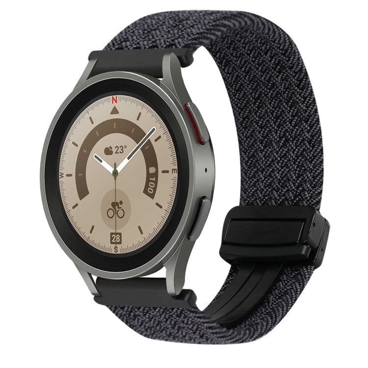 20mmマグネットバックル編み込み時計ベルト、Samsung Galaxy Watch 5 Pro用、Samsung Gear Sport用