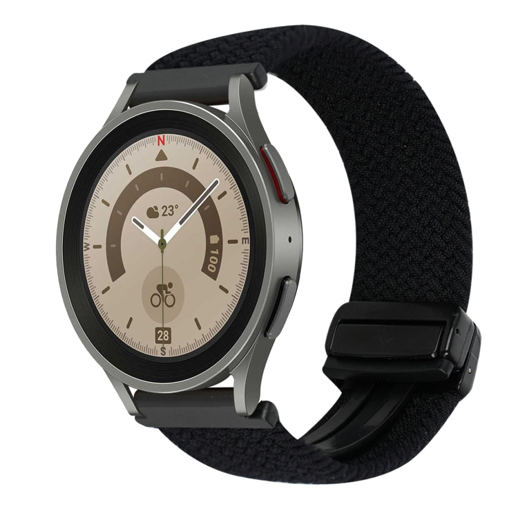 20mmマグネットバックル編み込み時計ベルト、Samsung Galaxy Watch 5 Pro用、Samsung Gear Sport用