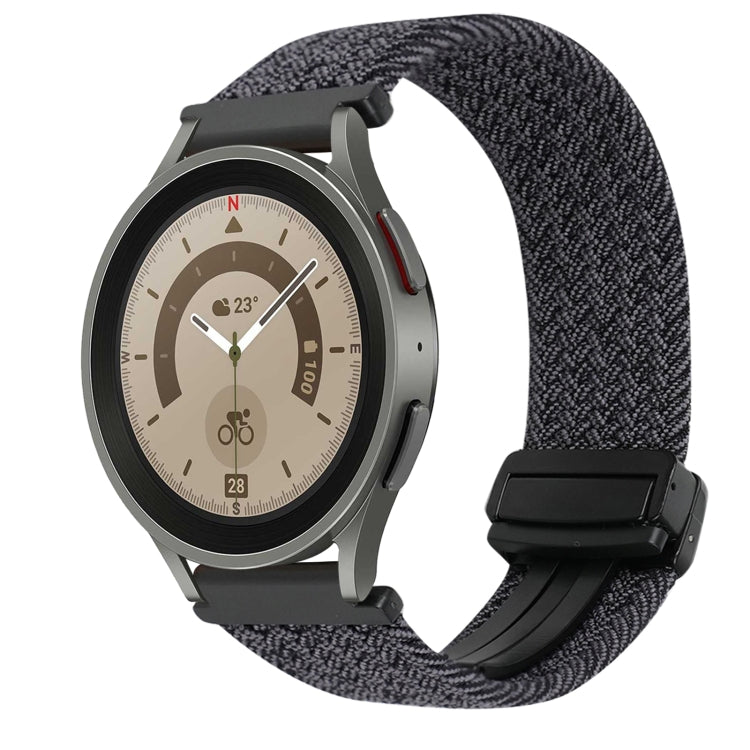 20mmマグネットバックル編み込み時計ベルト、Samsung Galaxy Watch 5 Pro用、Samsung Gear Sport用