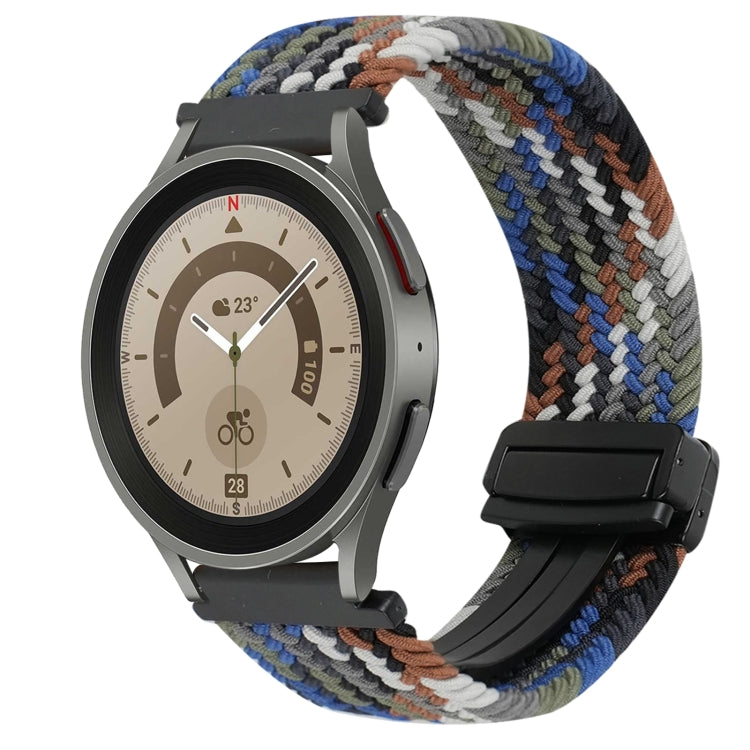 20mmマグネットバックル編み込み時計ベルト、Samsung Galaxy Watch 5 Pro用、Samsung Gear Sport用