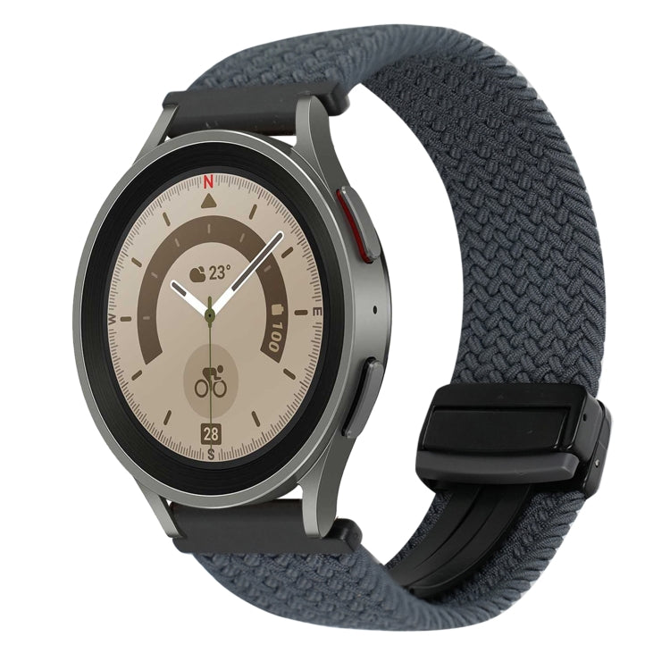 20mmマグネットバックル編み込み時計ベルト、Samsung Galaxy Watch 5 Pro用、Samsung Gear Sport用
