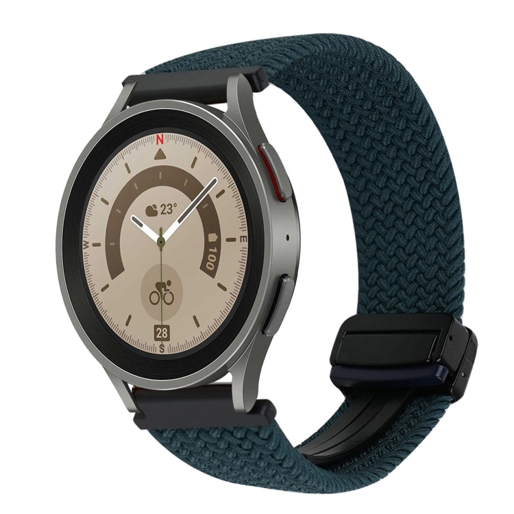 20mmマグネットバックル編み込み時計ベルト、Samsung Galaxy Watch 5 Pro用、Samsung Gear Sport用