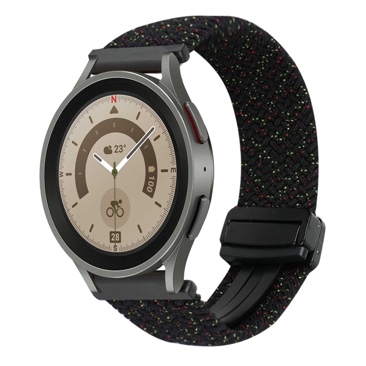 20mmマグネットバックル編み込み時計ベルト、Samsung Galaxy Watch 5 Pro用、Samsung Gear Sport用