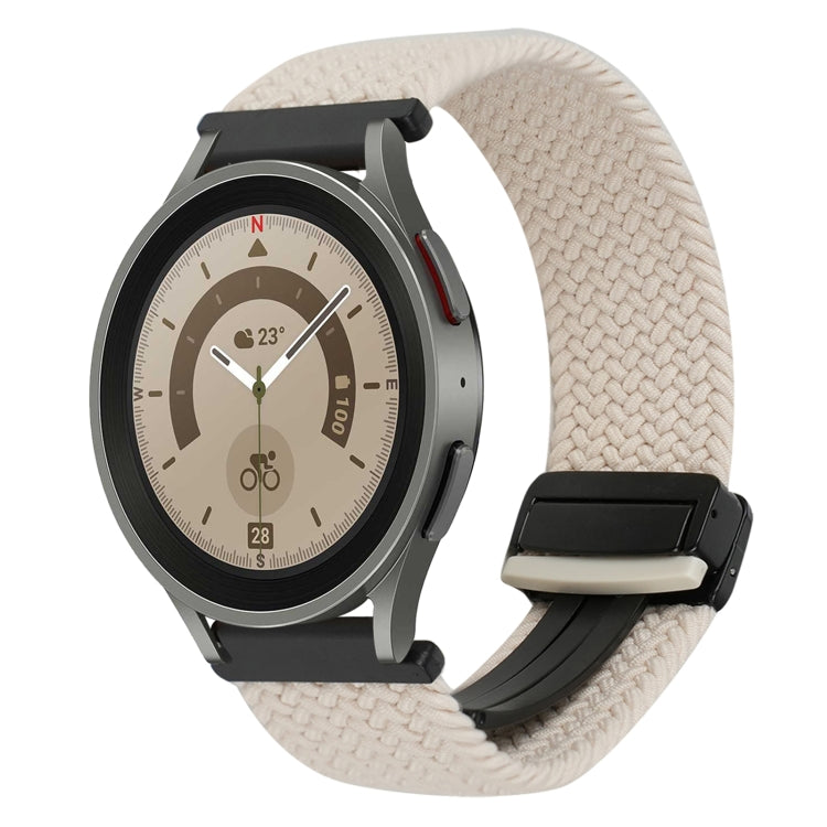 20mmマグネットバックル編み込み時計ベルト、Samsung Galaxy Watch 5 Pro用、Samsung Gear Sport用