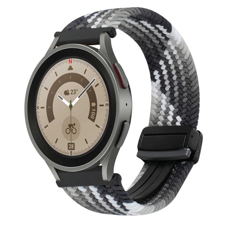 20mmマグネットバックル編み込み時計ベルト、Samsung Galaxy Watch 5 Pro用、Samsung Gear Sport用