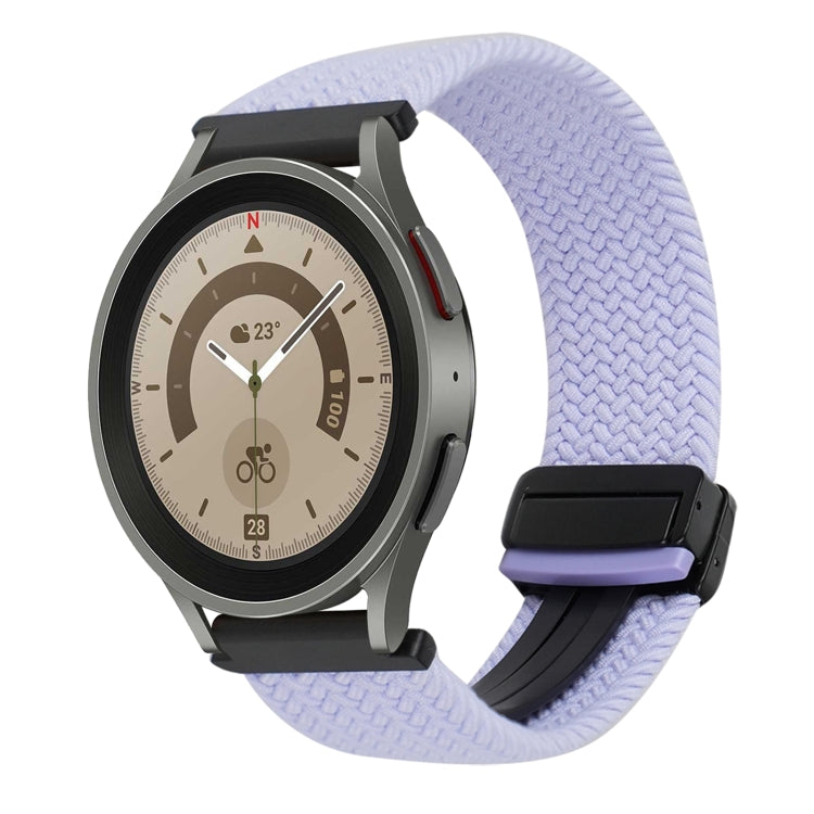 20mmマグネットバックル編み込み時計ベルト、Samsung Galaxy Watch 5 Pro用、Samsung Gear Sport用