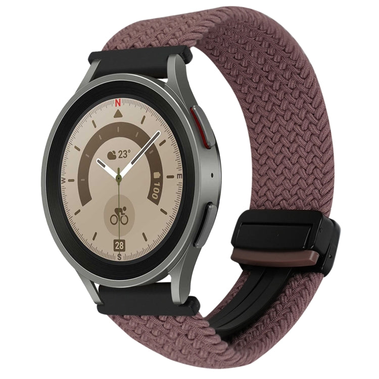 20mmマグネットバックル編み込み時計ベルト、Samsung Galaxy Watch 5 Pro用、Samsung Gear Sport用