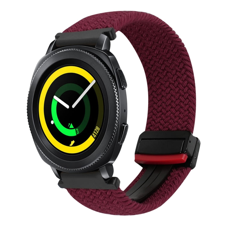 20mmマグネットバックル編み込み時計ベルト、Samsung Galaxy Watch 5 Pro用、Samsung Gear Sport用