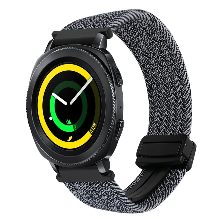 20mmマグネットバックル編み込み時計ベルト、Samsung Galaxy Watch 5 Pro用、Samsung Gear Sport用