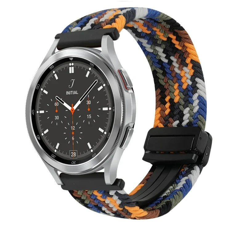 20mm Magnetic Buckle Braided Watch Strap, For Samsung Galaxy Watch 4, For Samsung Galaxy Watch 4 Classic