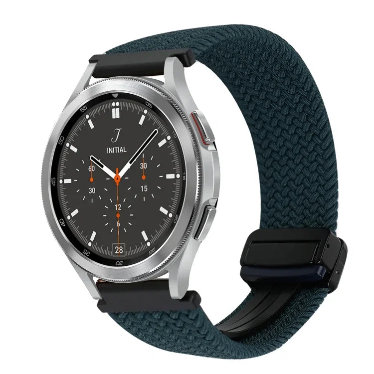 20mm Magnetic Buckle Braided Watch Strap, For Samsung Galaxy Watch 4, For Samsung Galaxy Watch 4 Classic