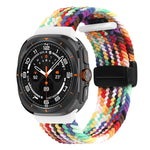 Samsung Galaxy Watch Ultra 47mm用折りたたみ磁気バックル編み込みウォッチバンド