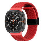 Samsung Galaxy Watch Ultra 47mm用折りたたみ磁気バックル編み込みウォッチバンド