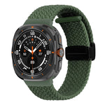 Samsung Galaxy Watch Ultra 47mm用折りたたみ磁気バックル編み込みウォッチバンド