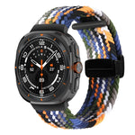 Samsung Galaxy Watch Ultra 47mm用折りたたみ磁気バックル編み込みウォッチバンド