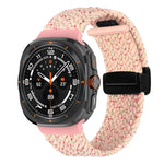 Samsung Galaxy Watch Ultra 47mm用折りたたみ磁気バックル編み込みウォッチバンド