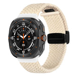 Samsung Galaxy Watch Ultra 47mm用折りたたみ磁気バックル編み込みウォッチバンド