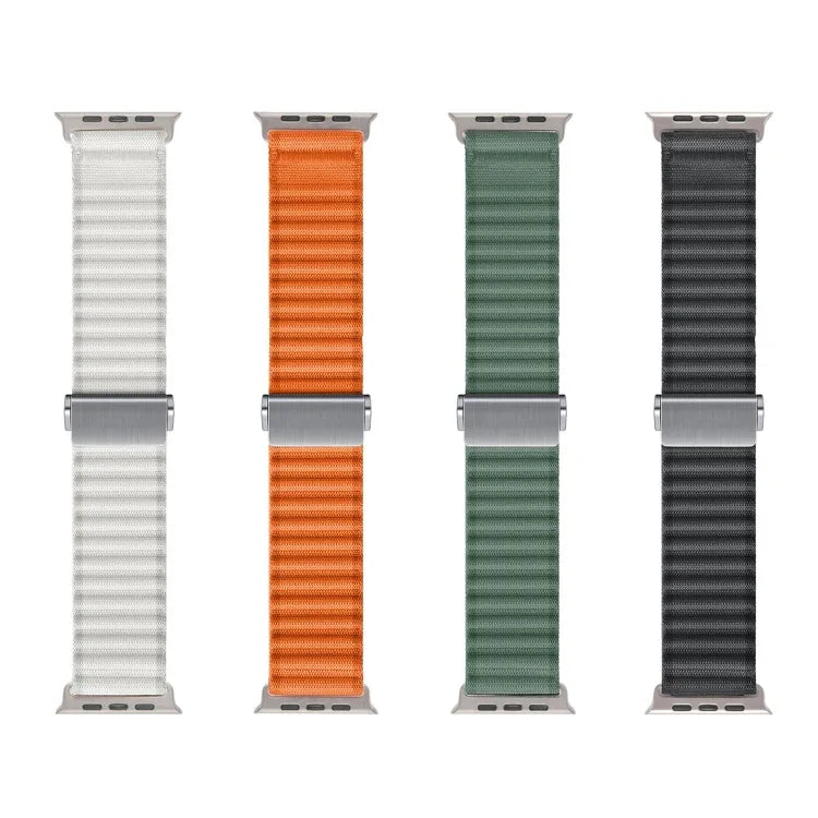Off Road Magnetic Buckle Braided Nylon Watch Band, For Apple Watch Series 6 40mm, For Apple Watch Series 6 44mm, For Apple Watch Series 5 44mm, For Apple Watch Series 5 40mm, For Apple Watch Series 4 44mm, For Apple Watch Series 4 40mm                 ...