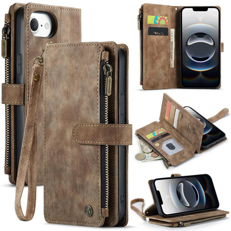 CaseMe C30 カードスロット ジッパー付き財布型レザーケース、iPhone 17e / 16e 用、iPhone 17 Pro Max 用、iPhone 17 Pro 用、iPhone 17 用、iPhone Air 用、iPhone 16 Pro Max 用、iPhone 16 Pro 用、iPhone 16 Plus 用、iPhone 16 用
