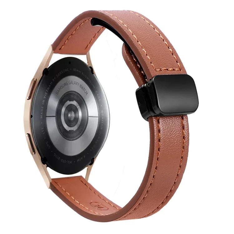 スリムマグネティックバックル20mmマイクロファイバーレザーウォッチバンド, Samsung Galaxy Watch 4 40 / 44mm用, Samsung Galaxy Watch 4 Classic 42 / 46mm用