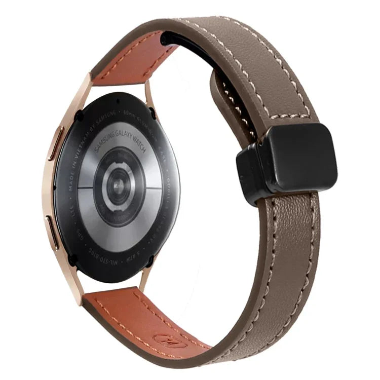 スリムマグネティックバックル20mmマイクロファイバーレザーウォッチバンド, Samsung Galaxy Watch 4 40 / 44mm用, Samsung Galaxy Watch 4 Classic 42 / 46mm用