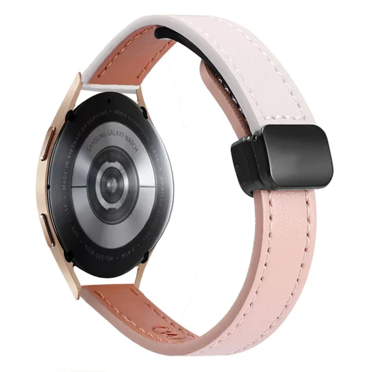 スリムマグネティックバックル20mmマイクロファイバーレザーウォッチバンド, Samsung Galaxy Watch 4 40 / 44mm用, Samsung Galaxy Watch 4 Classic 42 / 46mm用