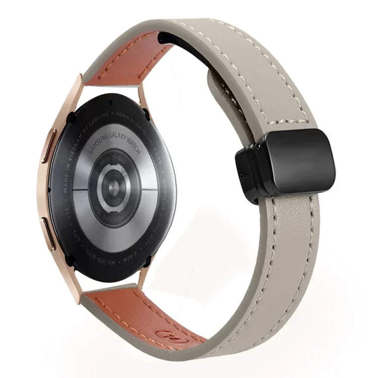 スリムマグネティックバックル20mmマイクロファイバーレザーウォッチバンド, Samsung Galaxy Watch 4 40 / 44mm用, Samsung Galaxy Watch 4 Classic 42 / 46mm用