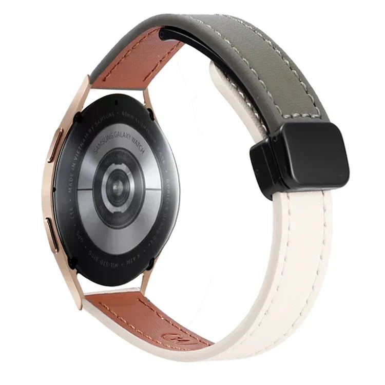 スリムマグネティックバックル20mmマイクロファイバーレザーウォッチバンド, Samsung Galaxy Watch 4 40 / 44mm用, Samsung Galaxy Watch 4 Classic 42 / 46mm用