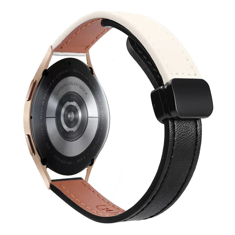 スリムマグネティックバックル20mmマイクロファイバーレザーウォッチバンド, Samsung Galaxy Watch 4 40 / 44mm用, Samsung Galaxy Watch 4 Classic 42 / 46mm用