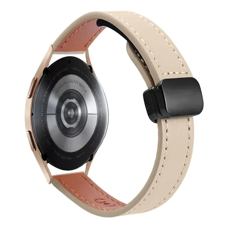 スリムマグネティックバックル20mmマイクロファイバーレザーウォッチバンド, Samsung Galaxy Watch 4 40 / 44mm用, Samsung Galaxy Watch 4 Classic 42 / 46mm用