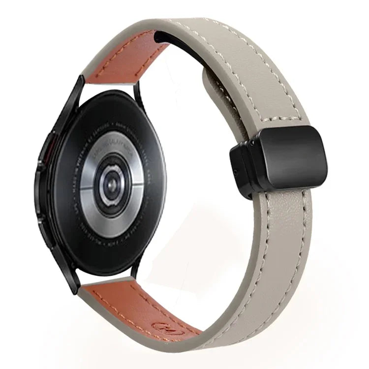 スリムマグネティックバックル20mmマイクロファイバーレザーウォッチバンド, Samsung Galaxy Watch 4 40 / 44mm用, Samsung Galaxy Watch 4 Classic 42 / 46mm用