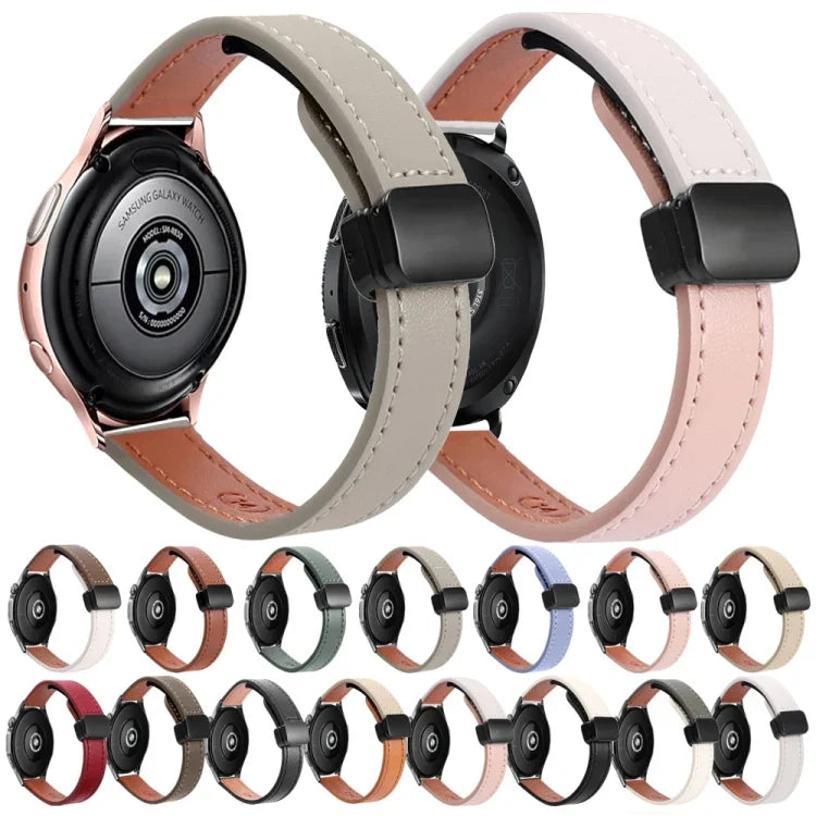 スリムマグネティックバックル20mmマイクロファイバーレザーウォッチバンド, Samsung Galaxy Watch 4 40 / 44mm用, Samsung Galaxy Watch 4 Classic 42 / 46mm用