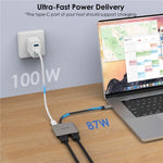 WAVLINK UHP510 Pro 87W PD充電 USB CからデュアルHDコンバーター 4K 60Hzモニターアダプター
