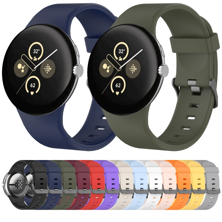無地スポーツシリコン時計バンド、Google Pixel Watch 4 / Watch 3 45mm用