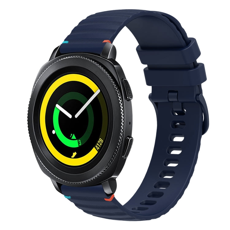 波状ドットステッチ20mmシリコンウォッチバンド、Samsung Galaxy Gear Sport用、Samsung Galaxy Watch Active 2用、Samsung Galaxy Watch3 41mm用、Samsung Galaxy Watch Active用
