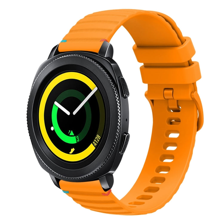 波状ドットステッチ20mmシリコンウォッチバンド、Samsung Galaxy Gear Sport用、Samsung Galaxy Watch Active 2用、Samsung Galaxy Watch3 41mm用、Samsung Galaxy Watch Active用