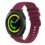 波状ドットステッチ20mmシリコンウォッチバンド、Samsung Galaxy Gear Sport用、Samsung Galaxy Watch Active 2用、Samsung Galaxy Watch3 41mm用、Samsung Galaxy Watch Active用