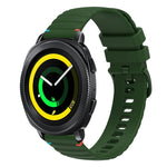 波状ドットステッチ20mmシリコンウォッチバンド、Samsung Galaxy Gear Sport用、Samsung Galaxy Watch Active 2用、Samsung Galaxy Watch3 41mm用、Samsung Galaxy Watch Active用