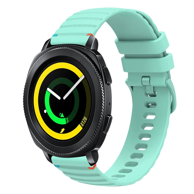 波状ドットステッチ20mmシリコンウォッチバンド、Samsung Galaxy Gear Sport用、Samsung Galaxy Watch Active 2用、Samsung Galaxy Watch3 41mm用、Samsung Galaxy Watch Active用