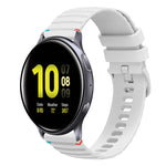 波状ドットステッチ20mmシリコンウォッチバンド、Samsung Galaxy Gear Sport用、Samsung Galaxy Watch Active 2用、Samsung Galaxy Watch3 41mm用、Samsung Galaxy Watch Active用