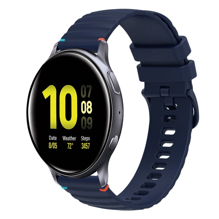 波状ドットステッチ20mmシリコンウォッチバンド、Samsung Galaxy Gear Sport用、Samsung Galaxy Watch Active 2用、Samsung Galaxy Watch3 41mm用、Samsung Galaxy Watch Active用